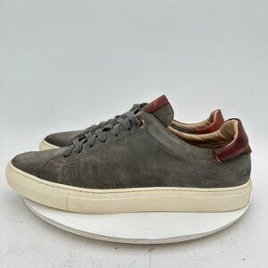 Good Man Brand Low Top Men Size 10 Grey Brown Leather Suede Lace Up Casual Shoes